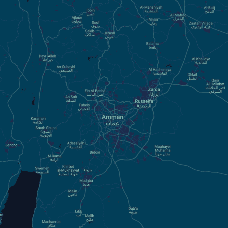 Map of Amman, Jordan